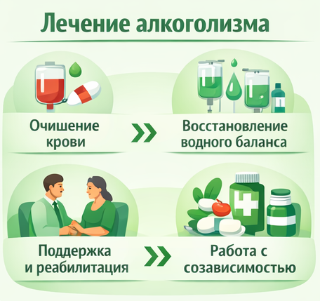 лечение алкоголизма в Нарьян-Маре этапы